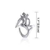 OM Expression of Spiritual Perfection Silver Ring TRI1220 - Jewelry