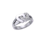The joy in two hearts ~ Sterling Silver Celtic Knotwork Ring TRI1253 - Jewelry