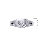 The joy in two hearts ~ Sterling Silver Celtic Knotwork Ring TRI1253 - Jewelry