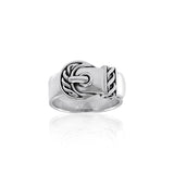Celtic Belt Buckle Sterling Silver Ring TRI1255 - Jewelry