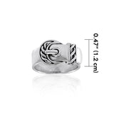 Celtic Belt Buckle Sterling Silver Ring TRI1255 - Jewelry