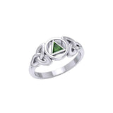 AA Recovery Silver Ring with Inlay Stone TRI1271