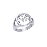 NA Narcotics Anonymous Silver Recovery Ring TRI1386 - Jewelry