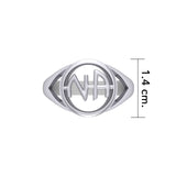 NA Narcotics Anonymous Silver Recovery Ring TRI1386