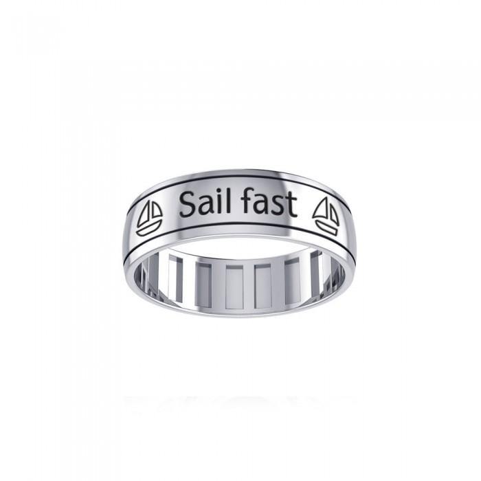 Sail Fast Sail Forever Spinner Ring TRI1429 - Jewelry