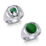 Irish Claddagh Flip Ring TRI154 - Jewelry