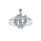 Gemstone Cimaruta Witch Ring TRI1580 - Jewelry