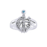 Gemstone Cimaruta Witch Ring TRI1580 - Jewelry