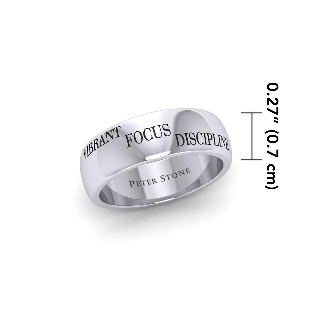 3 Words That Matter Plain Silver Ring TRI1650C - Jewelry