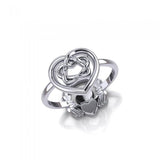 Claddagh and Celtic Heart Sterling Silver 2 in 1 Ring TRI1682 - Jewelry