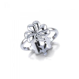 Double the royal symbolism in Shamrock and Thistle Sterling Silver Ring TRI1683 - Jewelry