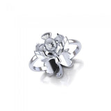 Double the royal symbolism in Shamrock and Thistle Sterling Silver Ring TRI1683 - Jewelry