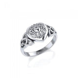 Celtic Claddagh Heart Sterling Silver Ring TRI1696