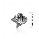 Mermaid Wrap Around Silver Ring with Gemstone TRI1710 - Jewelry