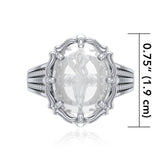 Goddess Sterling Silver Ring with Natural Clear Quartz TRI1722 - Jewelry