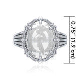 Fairy Sterling Silver Ring with Natural Clear Quartz TRI1728