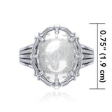 Mermaid Sterling Silver Ring with Natural Clear Quartz TRI1729 - Jewelry