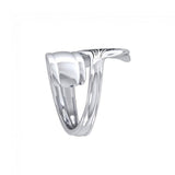 Aboriginal Whale Tail Sterling Silver Spoon Ring TRI1734 - Jewelry