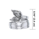 Aboriginal Whale Tail Sterling Silver Spoon Ring TRI1734 - Jewelry