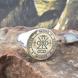 Sigil of the Archangel Raziel Silver Ring TRI1762 - Jewelry