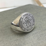 Sigil of the Archangel Raziel Silver Ring TRI1762 - Jewelry