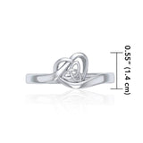 Heart with Celtic Trinity Knot Silve Ring TRI1785 - Jewelry