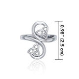 Celtic Trinity Knot Spiral Silver Ring TRI1786 - Jewelry