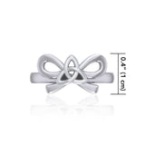 Celtic Trinity Knot on Ribbin Silver Ring TRI1787 - Jewelry