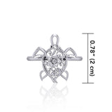 One meaningful step at a time Silver Sea Turtle Filigree Ring TRI1792 - Jewelry