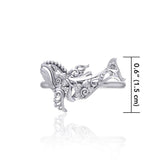 A gift of solitudeSilver Humpback Whale Filigree Ring TRI1795 - Jewelry