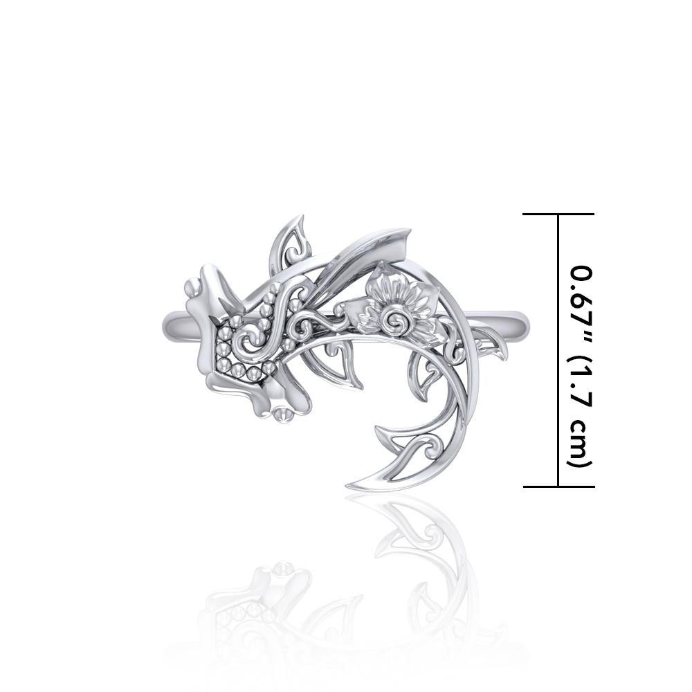 Swim through the endless journey Silver Hammerhead Shark Filigree Ring TRI1796 - Jewelry