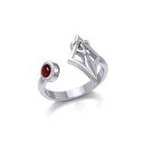 Small Silver Goddess Ring with Gemstone TRI1801 - Jewelry
