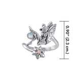 Fairy with Flower Silver Ring with Gemstones TRI1820 - Jewelry