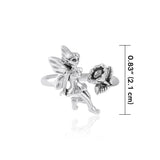 Fairy and Flower Silver Ring TRI1824 - Jewelry