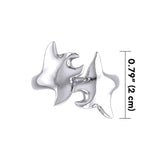 Double Manta Ray Silver Ring TRI1832 - Jewelry