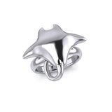 Large Manta Ray Silver Ring TRI1834 - Jewelry
