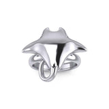 Large Manta Ray Silver Ring TRI1834 - Jewelry