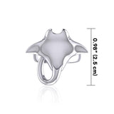 Large Manta Ray Silver Ring TRI1834 - Jewelry