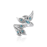 Alighting breakthrough of the Mythical Phoenix Silver Ring with Gems TRI1835 - Jewelry