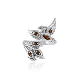 Alighting breakthrough of the Mythical Phoenix Silver Ring with Gems TRI1835 - Jewelry