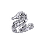 Seahorse Silver Wrap Ring TRI1859 - Jewelry