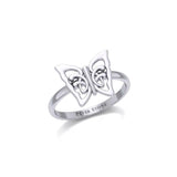 Small Butterfly Silver Ring TRI1866 - Jewelry