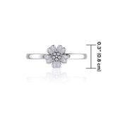Small Flower Silver Ring TRI1869 - Jewelry