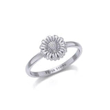 Small Daisy Flower Silver Ring TRI1870 - Jewelry