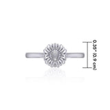 Small Daisy Flower Silver Ring TRI1870 - Jewelry