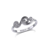 Spiral Wave Silver Ring TRI1872