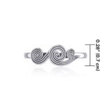 Spiral Wave Silver Ring TRI1872 - Jewelry