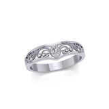 Silver Filigree Millennium Ring with Gemstone TRI1913 - Jewelry