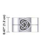 Celtic Heart Love Silver Commitment Band Ring TRI1941 - Jewelry