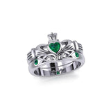 Celtic Claddagh Love Silver Commitment Band Ring TRI1942 - Jewelry